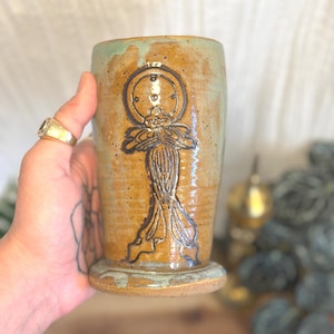 Make-upborstelhouder keramiek • Boeddhistische beschermingsbedel