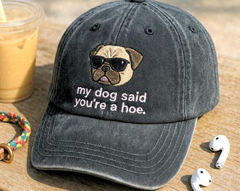 Funny Dog Mom Embroidered Baseball Cap: Sarcastic Dog Lover Gift