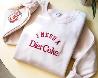Diet Coke Embroidered Sweatshirt, Mama Gift