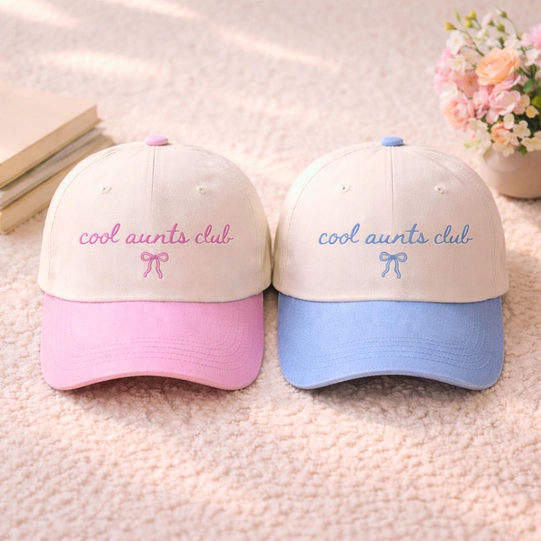 Aunts Club Embroidered Trucker Cap, Coquette Bow Aunt Hat - Etsy