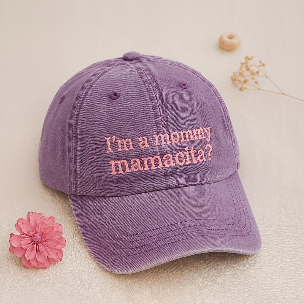 Mommy Mamacita Washed Baseball Hat: Funny Mom Gift