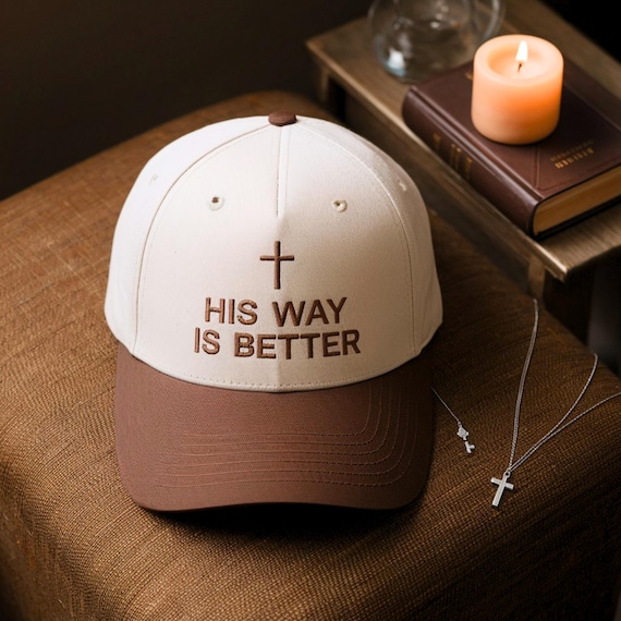 His Way Is Better Embroidered Trucker Cap, Christian Hat, Faith Gift for Teen Church