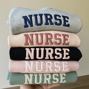 Embroidered Nurse Sweatshirt: Nursing School Hoodie