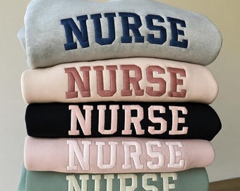 Embroidered Nurse Sweatshirt: Nursing School Hoodie