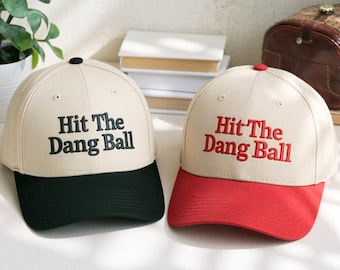 Hit The Dang Ball Embroidered Trucker Cap: Sports Mom/Dad Hat