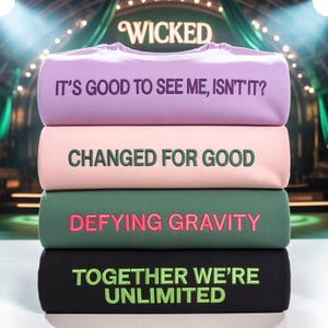 Personalized Wicked Movie Quote Embroidered Sweatshirt