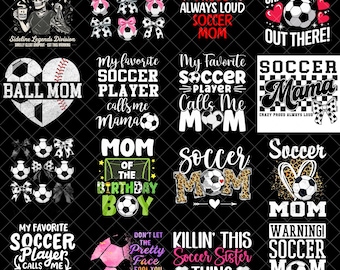 Fotbollsmamma PNG-paket, stolta fotbollsmamma-tröjor, min favoritfotbollsspelare kallar mig mamma PNG, fotbollsmamma PNG