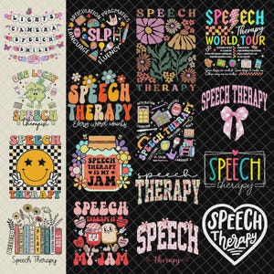 Speech Therapy Png Bundle, Speech Therapist Sublimation Designs, Slp Png, Speech Language Pathologist Png, Retro Groovy Dalmatian Dots