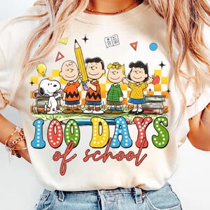 Snoop 100 Days of School png, Cute Cartoon Kids Classroom png, Beagle Dog Pencil Books png, Teacher 100th Day Sublimation png