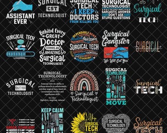 Surgical Technologist PNG Bundle, Surgical Tech png, CST Sublimation Design, Funny Surgical Quotes PNG, Surgical Assistant Shirt Design