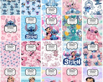 20+ Lilo and Stitch Notebook Cover | Back to School | PDF Download | Canva Template