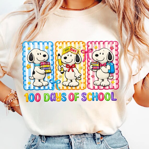 Crochet Snoop 100 Days of School PNG, Cute Snoop School Design, Teacher Student Shirt PNG, Back to School Png, Sublimation PNG