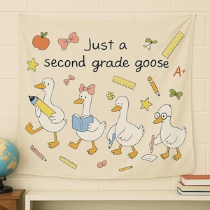 Silly Goose Classroom Tapestry: Custom Grade School Banner