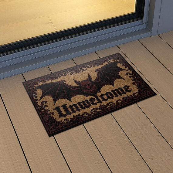 Halloween Gadget Zerbino Halloween Artoid Mode - Design Pipistrelli 40x60cm Per Interno Ed Esterno Zerbino Stagionale - 11