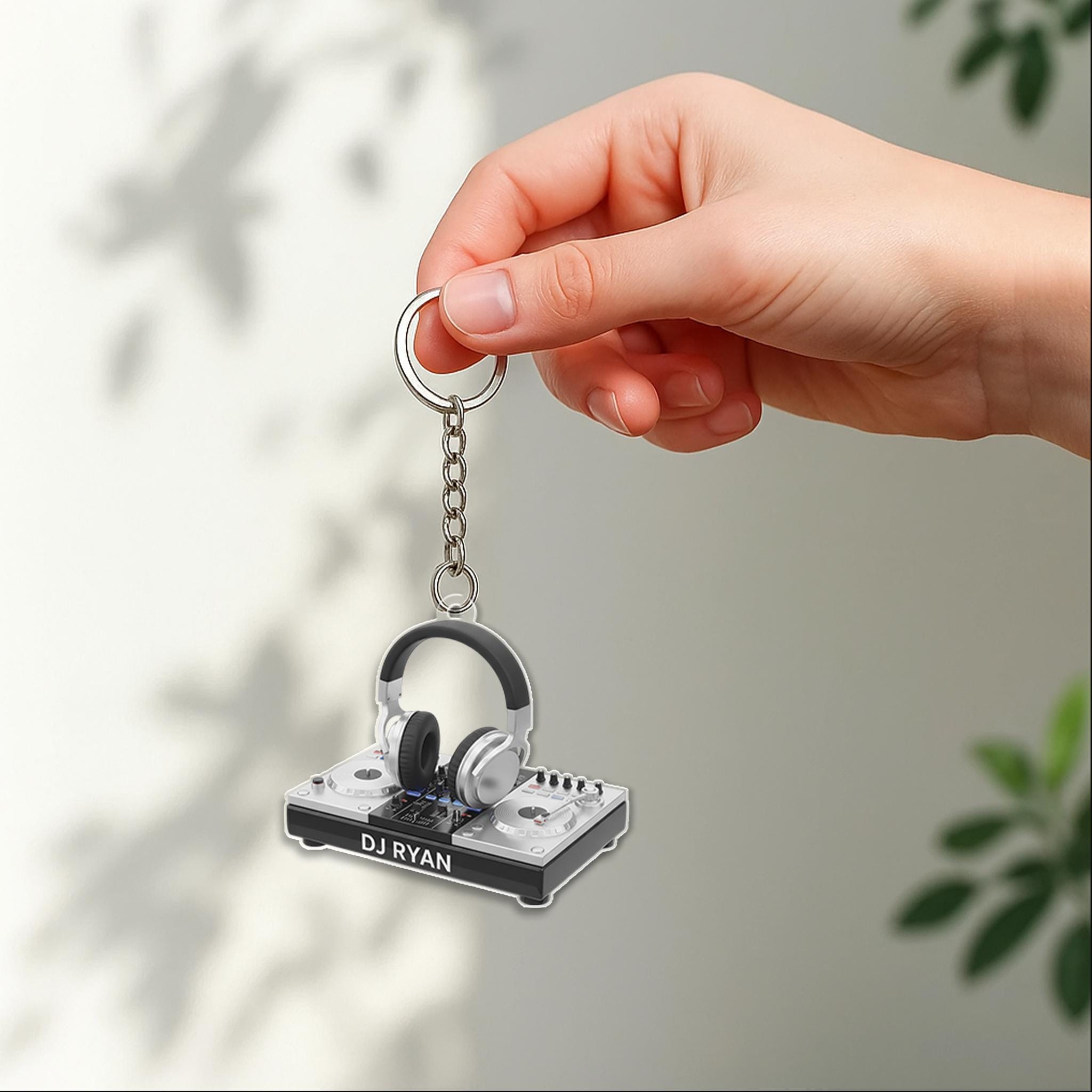 Personalized Acrylic Keychain: DJ Mixer Headphone Accessory - Etsy