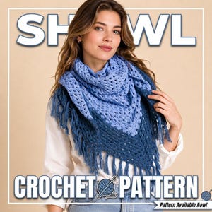 Elegant Crochet Shawl Wrap Pattern, Lightweight Scarf Tutorial (PDF Download)