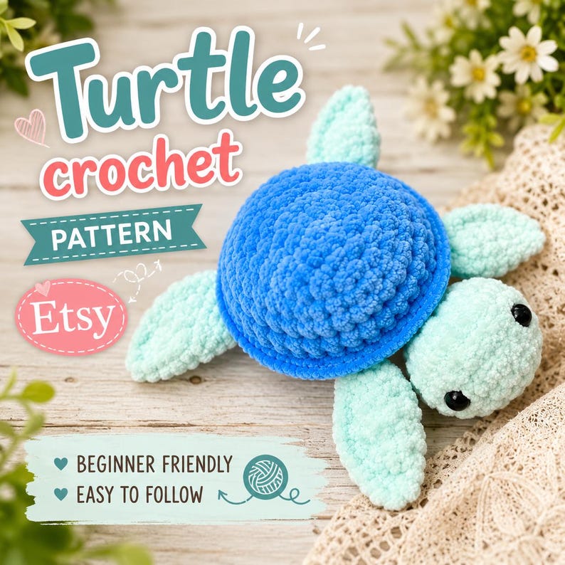 Crochet Turtle Pattern PDF | Amigurumi Sea Turtle Tutorial (digital ...
