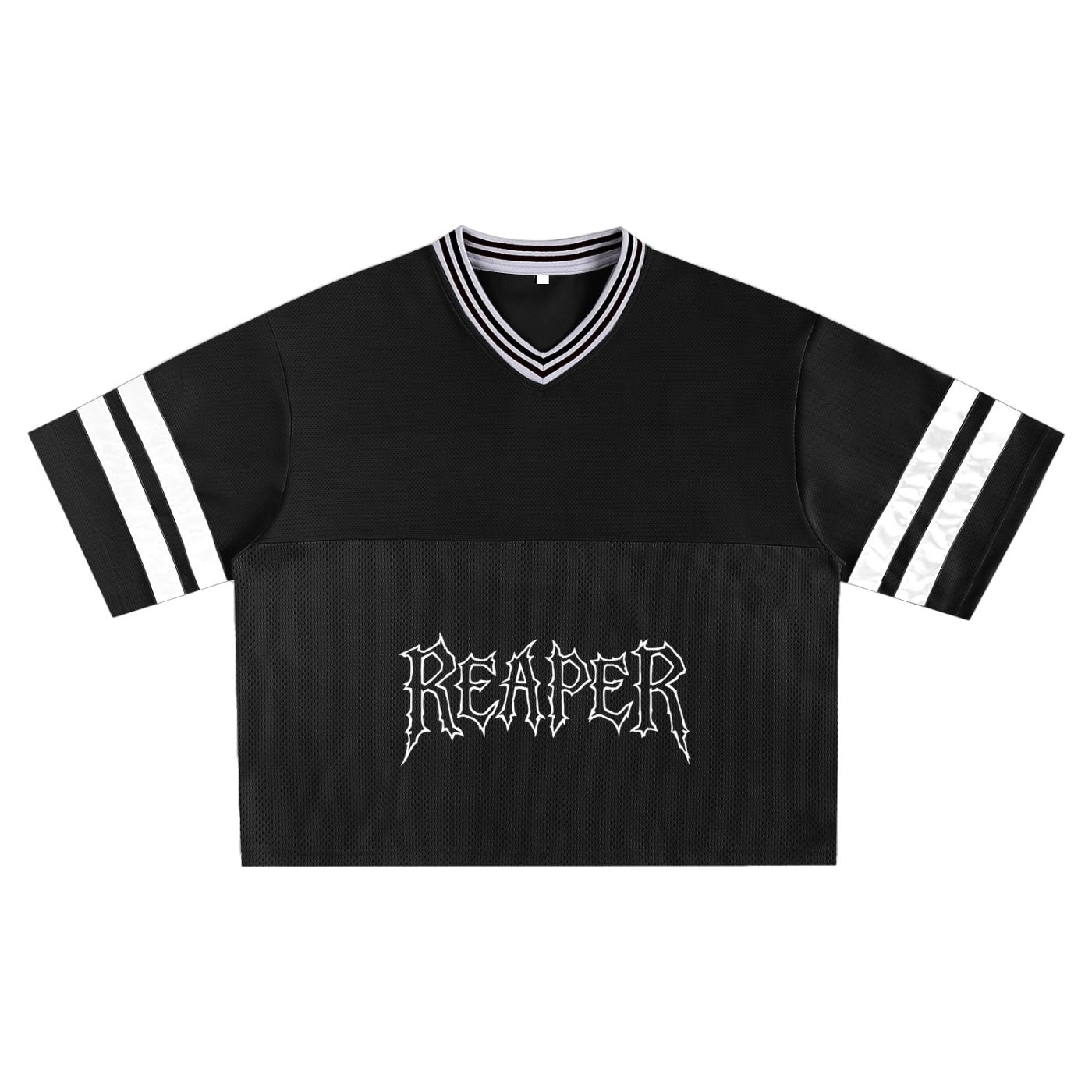 TimeWaites For No Soul - Gothic Mesh Baseball Jersey | Sensenmann Sanduhr Design | Dunkle Alternative Streetwear | Gothik
