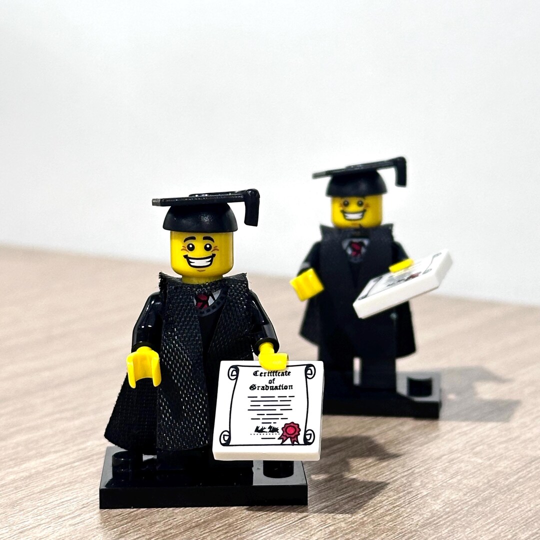 Custom Graduate Minifigure 2026, Brick Figures, Graduation Brick Gifts ...