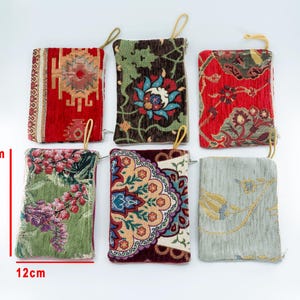 Kilim Tapestry Wallet Set: Oriental Coin Purse Clutch Bags (Set of 6)