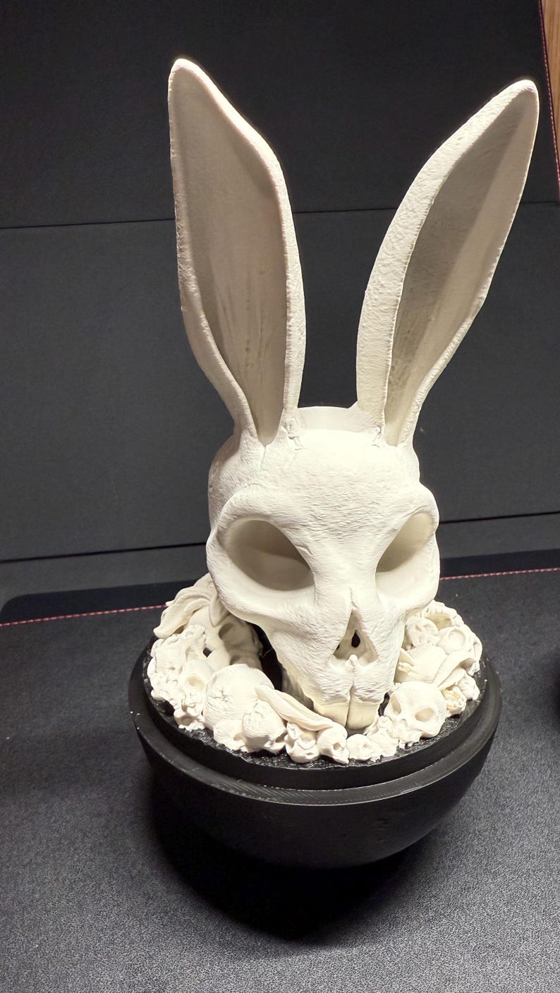 Stuffed Rabbit Skull 3D Printed Bunny Skull Easter Egg - Gothic Horror Decor - Etsy