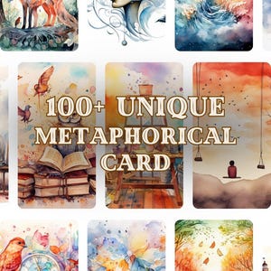 100+ Digitale Metaphorische Assoziative Karten | Kontemplatives System zur Selbstfindung | Tarot, Metapher Karten, Coaching Therapie Werkzeug