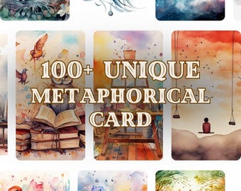 100+ Digital Metaphoric Associative Cards | Contemplative System for Self-Discovery | Tarot, Metaphor Cards, Coaching Therapy Tool