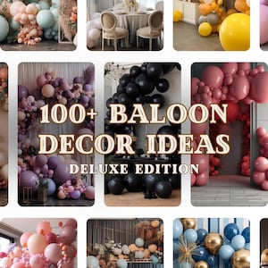 Mais de 100 modelos de ideias de design de balões com imagens digitais | Decorações de balões com estilo de guirlanda | Planejadores de eventos de artistas de balões | Pacote criativo