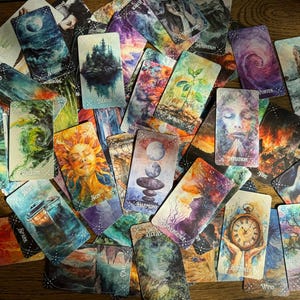 Baralho de Tarô Metafórico Forças da Natureza, Cartas Simbólicas e Contemplativas | Sistema de Tarô Único, oráculo, tarô, cartas associativas