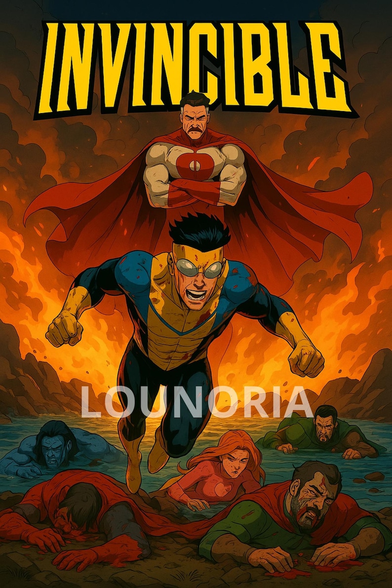 5 Invincible Mark Grayson & Omni-man Posters β Invincible Comics Poster ...