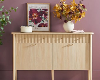 For Display Only / Modern Wood Sideboard Buffet Cabinet with Storage