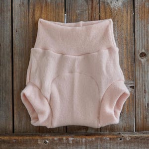 Cubrepañal de cachemira reciclada, rosa claro, tamaño mediano (6-12 meses)