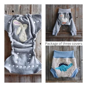 Upcycled Wool Soaker Cover Longies Wool Wrap Starter Package Beginner / Pack Of Three 10% Off Select Your Size