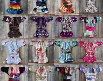 Custom Upcycled Cashmere Wool Diaper Cover: Patchwork or Plain, One Size