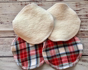 Reusable Nursing Pads Absorbent Breastfeeding Pads Nursing Pads One Pair Two Layers Of  Hemp and Organic Cotton Fleece One layer Of Cotton