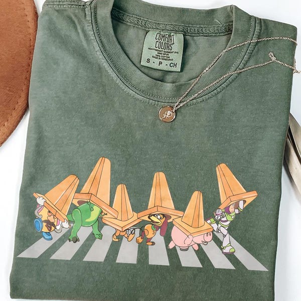 Comfort Colors® Toys Crossing T-Shirt, Toy Story Shirt, Toy Story Character Shirts, Disney Family Trip Tees, Retro Disney Toy Story T-shirts