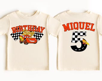 Disney Cars Birthday Shirt, McQueen Birthday Boy Tee, Pixar Pit Crew Sweatshirt, Lightning Birthday Family Gift, Racing Car, Comfort Colors®