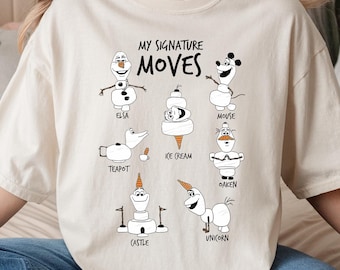 Disney My Signature Moves T-Shirt, Christmas Shirt, Disneyland Christmas Shirt, Funny Disney Snowman Shirt, Cute Disney Tee, Comfort Colors®
