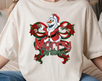 Disney Olaf Christmas Shirt, Frozen Olaf Xmas T-Shirt, Disney Snowman Tee, Disney Christmas Trip Sweater, Disneyland Winter, Comfort Colors®