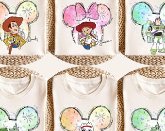 Toy Story Characters Shirt, Buzz and Bo Peep Shirt, Disneyland Trip T-shirts, Toy Story Fun Gifts, Toy Story Birthday Gifts, Comfort Colors®