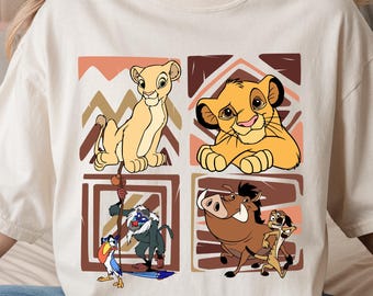 Comfort Colors® Retro 90s Disneyland Lion King Simba And Timon Shirt, Vintage Lion King Shirts, Disneyland Trip Shirt, Hakuna Matata T-shirt