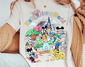 Retro Walt Disneyworld Comfort Colors Shirt, Vintage Disneyworld Shirt, Mickey And Friends Shirt, Disney 2025 Trip T-shirts, Comfort Colors®