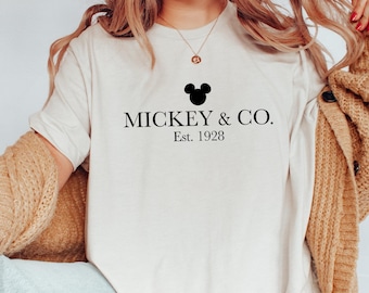 Comfort Colors® Mickey & Co T Shirt, Mickey and Co. est. 1928 Shirt, Unisex Tee, Mickey And Friends Shirts, Disney Trip Shirt, Disney Shirts