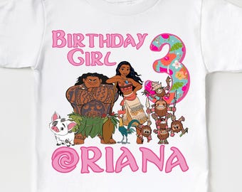 Disney Moana Birthday Shirt, Family Birthday Matching Tee, Moana Birthday Girl Shirt, WDW Birthday Trip Sweater,Disney Moana, Comfort Color®