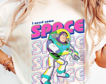 Buzz Lightyear Shirt, I Need Some Space Tee, Toy Story Shirt, Retro Space Graphic Tee,Funny Disney Trip Tee, Unisex Cartoon, Comfort Colors®