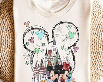 Watercolor Disney Castle Shirt, Disney Vacation Shirt, Mickey Minnie Mouse, Magic Kingdom Family Shirt, Retro Disney Shirts, Comfort Colors®