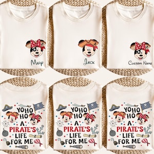 Mickey & Friends Disney Pirates T-shirt, Yo Ho Yo Ho A Pirate&#39;s Life for Me, Family Pirates of the Caribbean, Disney Cruise, Comfort Colors®