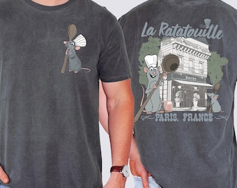 Comfort Colors® Little Chef Remy T-shirt, Disney Ratatouille Paris Shirt, Pixar Ratatouille Tee, Disney Cute Mouse Shirt, Gusteau's T-shirts