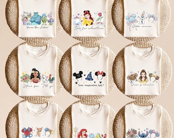 Watercolor Princesses Bundle Shirt, Magic Kingdom Princess T-shirt, Watercolor Princess Castle Shirt, Family Vacation Shirt, Comfort Colors®