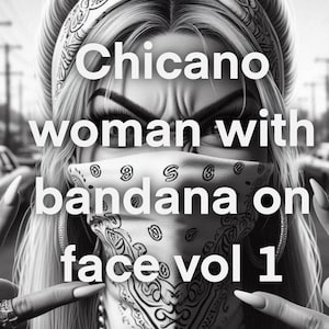 Tattoo reference pack Chicano woman with bandana on face vol 1
